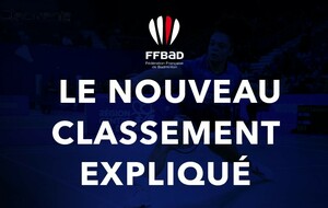 INFOS nouveau classement pour la nouvelle saison