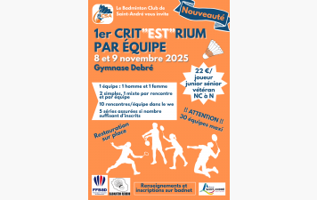 ‼ Nouveauté ‼ 1er Crit&quot;EST&quot;rium par équipe de La Réunion