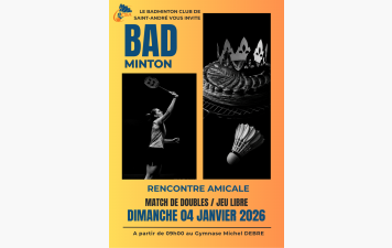 Rencontre amicale, ouverte à tous les joueurs de l’île Senior à Vétéran