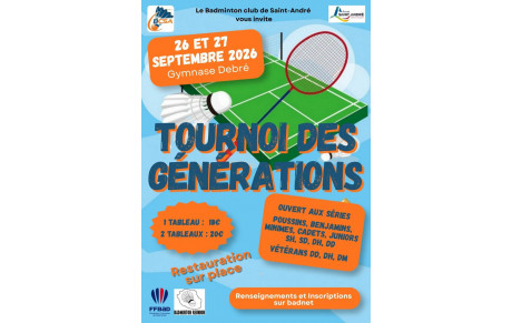 Nouvelle édition TOURNOI DES GÉNÉRATIONS 2026