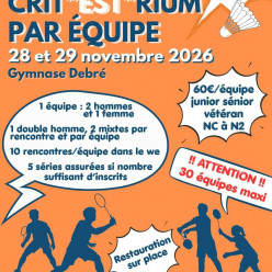 🏸Le Crit'EST'rium par équipe est de retour ! 🏸